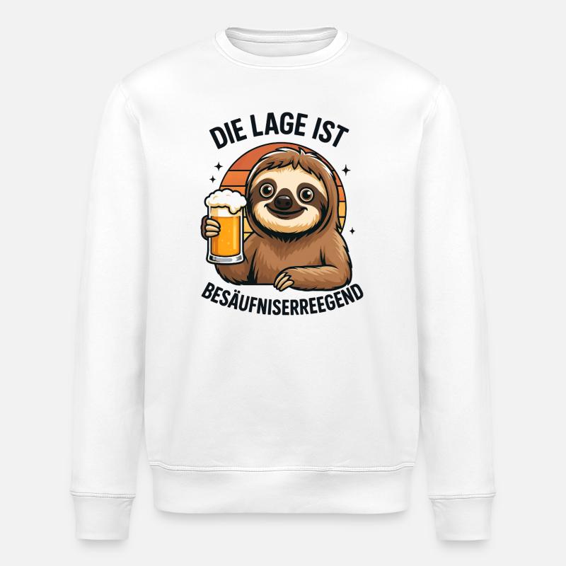 Die Lage Ist Besäufnisergend - Stanley/Stella Unisex Bio-Sweatshirt ROLLER - Weiß