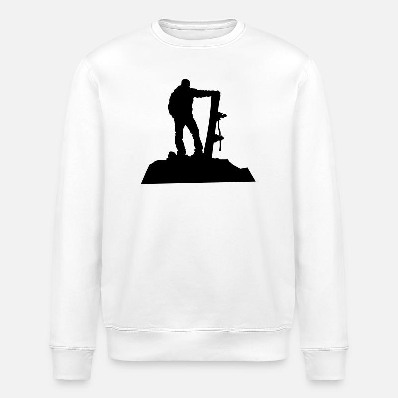 Snowboarder - Stanley/Stella Unisex Bio-Sweatshirt ROLLER - Weiß