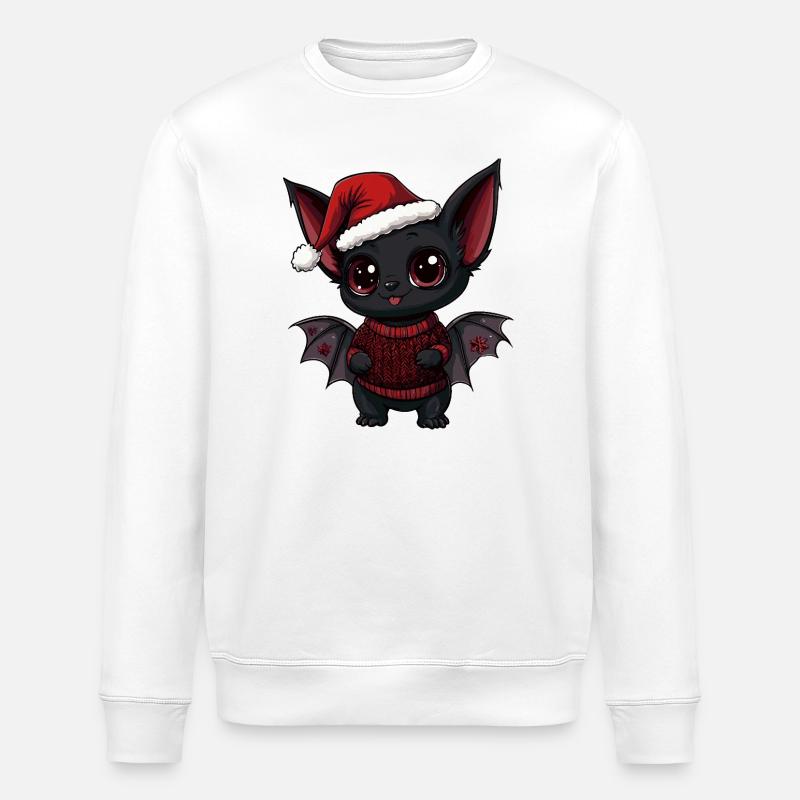Noël de Noël de Chauves-souris - Sweat bio ROLLER Stanley/Stella Unisexe - blanc