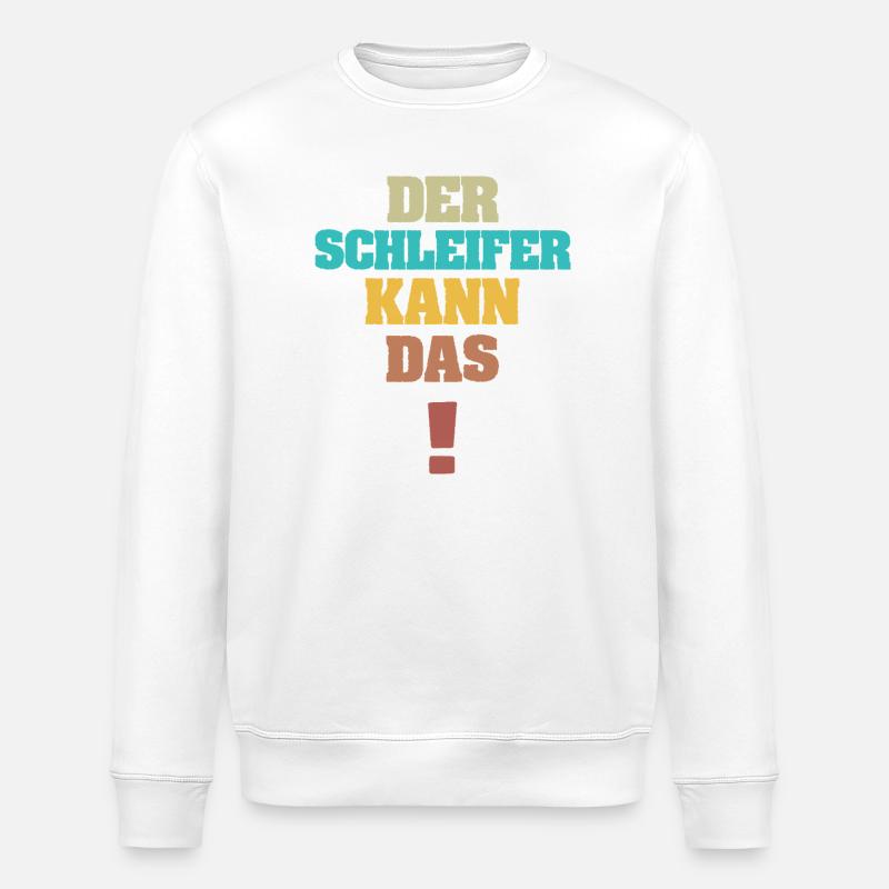 Grinder en tant que drôle - Sweat bio ROLLER Stanley/Stella Unisexe - blanc