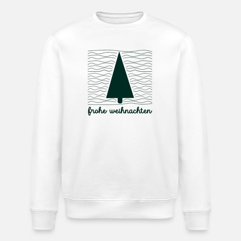 Weihnachten Weihnachtsbaum minimalistisch - Stanley/Stella Unisex Bio-Sweatshirt ROLLER - Weiß