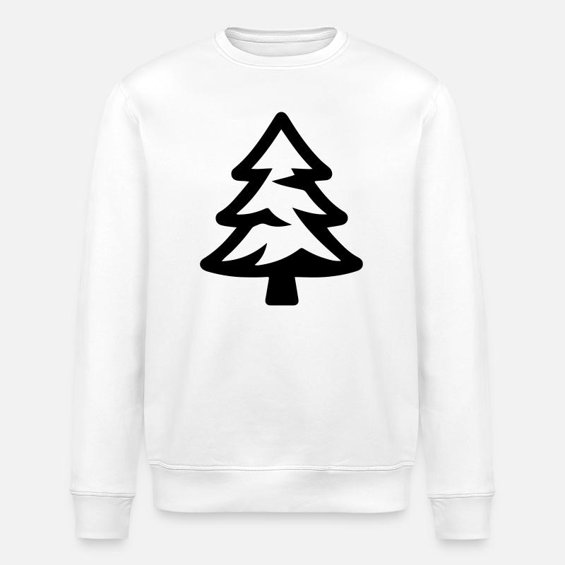 Nadelbaum Symbol Wald Tanne - Stanley/Stella Unisex Bio-Sweatshirt ROLLER - Weiß