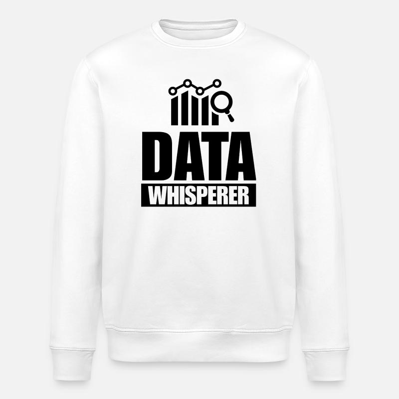 Data Analyst Scientist Engineering Analysis - Stanley/Stella ROLLER Unisex Organic Sweatshirt - white