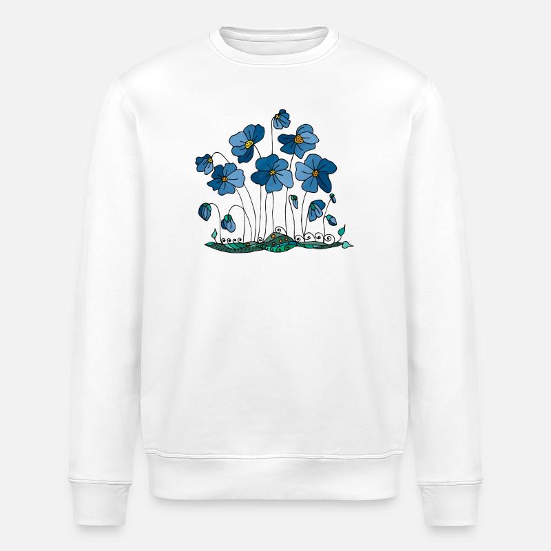 Blumen - Stanley/Stella Unisex Bio-Sweatshirt ROLLER - Weiß