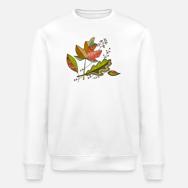 Blätter - Stanley/Stella Unisex Bio-Sweatshirt ROLLER - Weiß