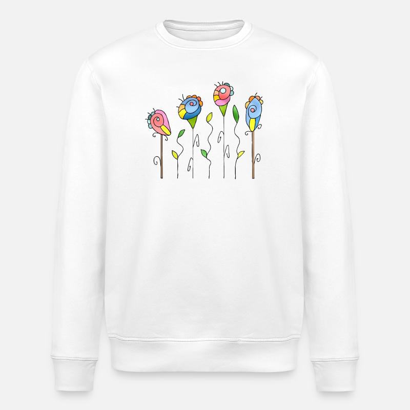 Fleur - Sweat bio ROLLER Stanley/Stella Unisexe - blanc