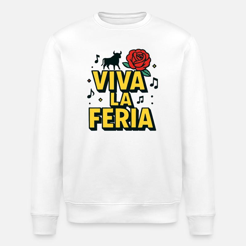 Viva la feria - traditions basques - Sweat bio ROLLER Stanley/Stella Unisexe - blanc