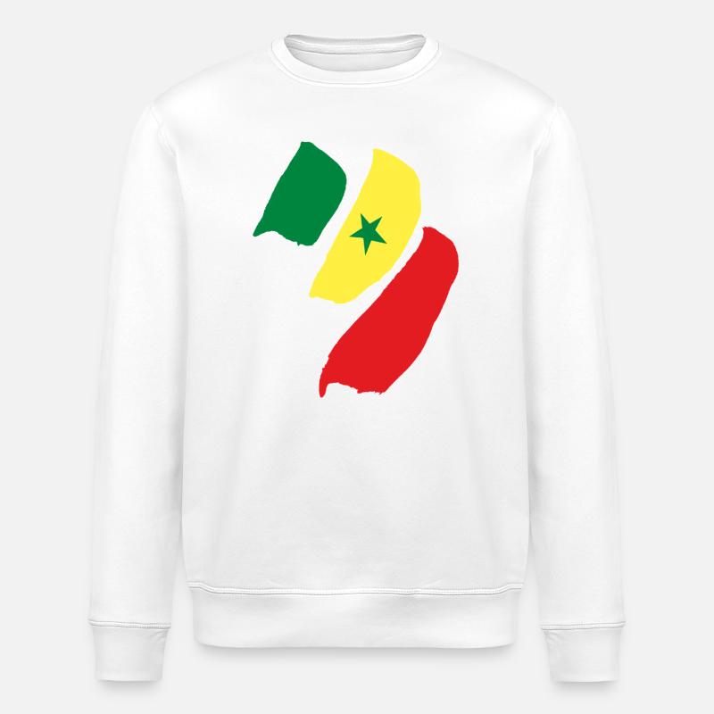 drapeau du Sénégal - Sweat bio ROLLER Stanley/Stella Unisexe - blanc