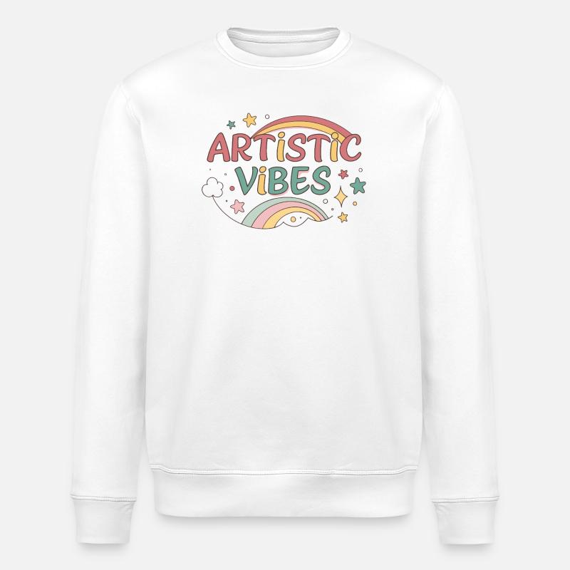 Artistic Vibes Arc Rainbow - Sweat bio ROLLER Stanley/Stella Unisexe - blanc