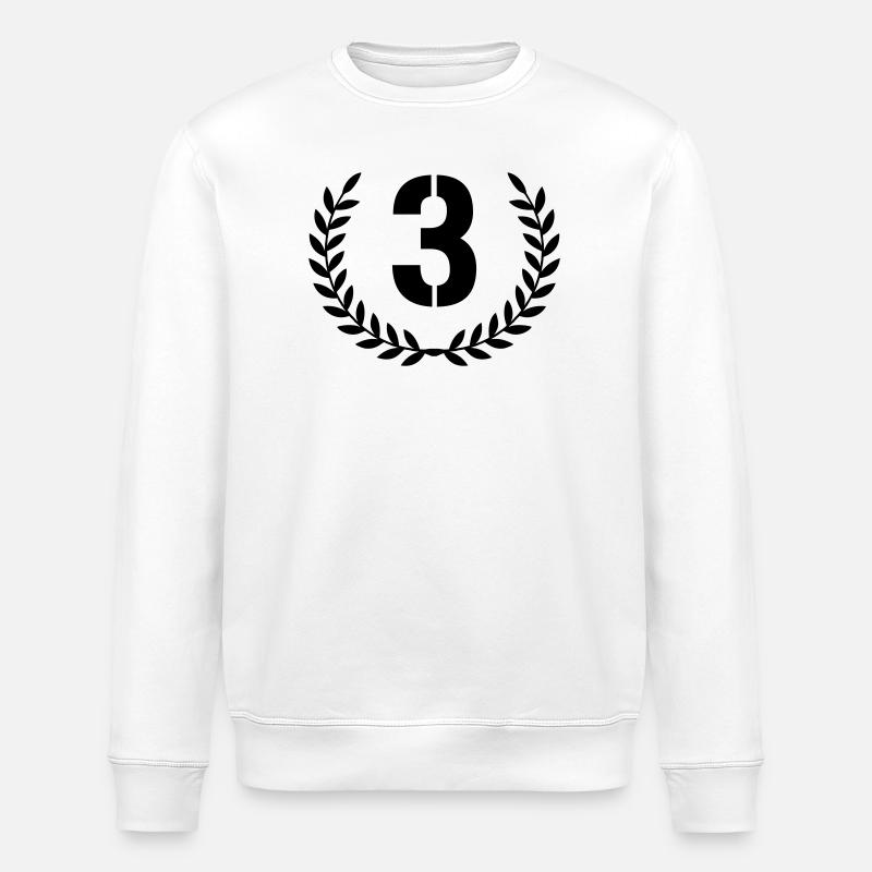 3 Couronne - Sweat bio ROLLER Stanley/Stella Unisexe - blanc