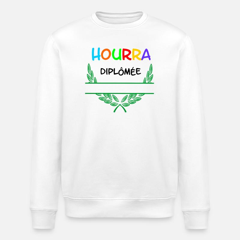 HOURRA Diplômée – Espace de noms - Sweat bio ROLLER Stanley/Stella Unisexe - blanc