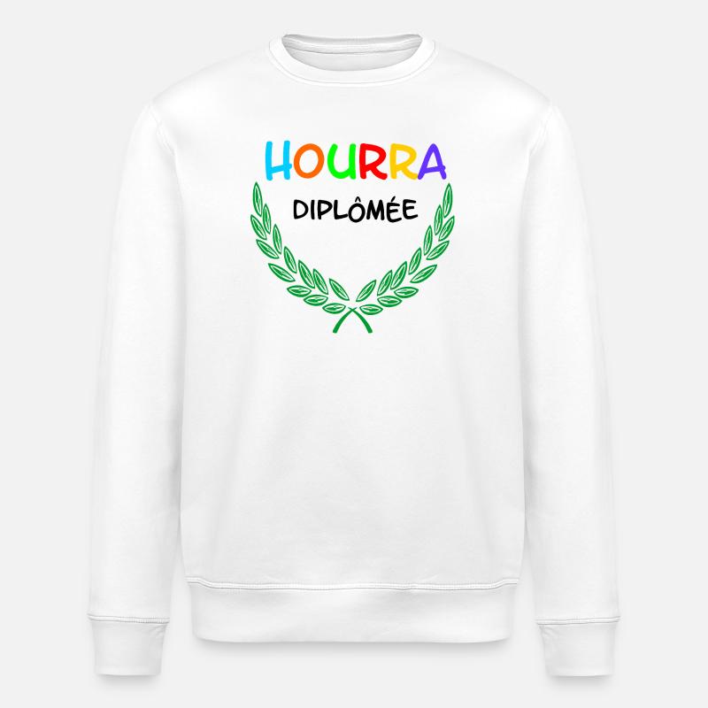 HOURRA Diplômée - Sweat bio ROLLER Stanley/Stella Unisexe - blanc