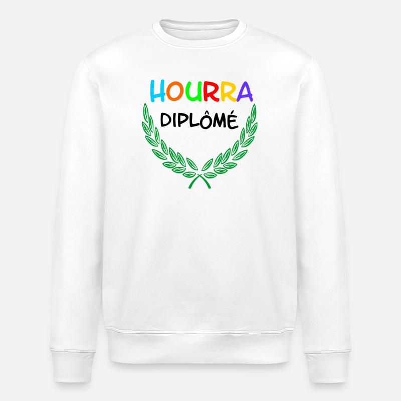 ourra diplôme - Stanley/Stella Unisex Bio-Sweatshirt ROLLER - Weiß