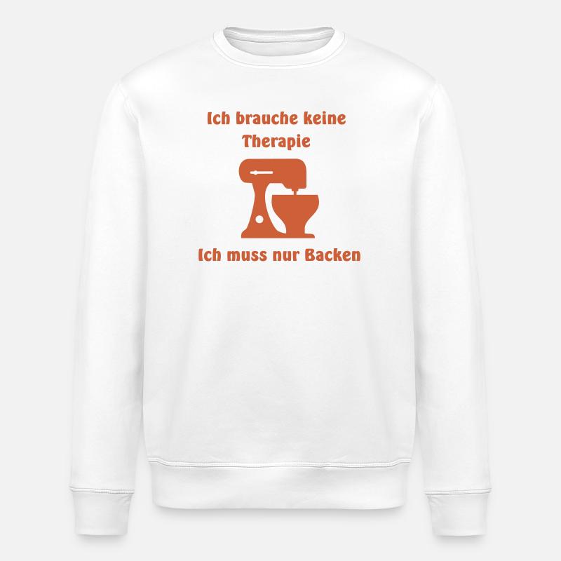 Baking therapy - Stanley/Stella ROLLER Unisex Organic Sweatshirt - white