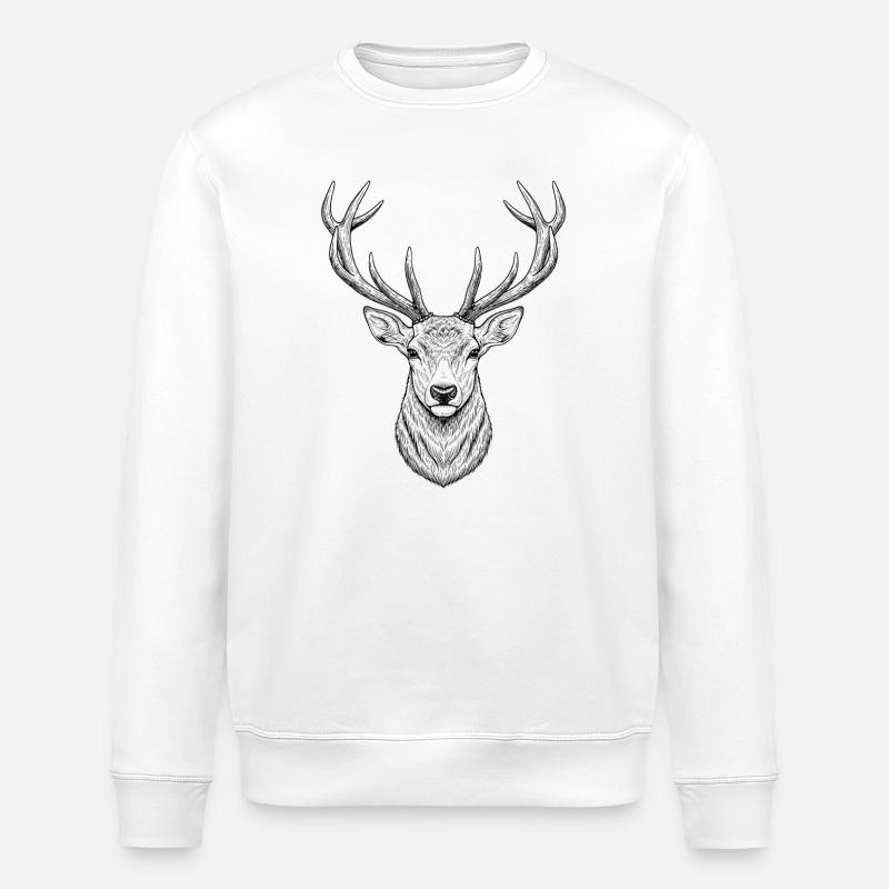 Hirsch - Stanley/Stella Unisex Bio-Sweatshirt ROLLER - Weiß