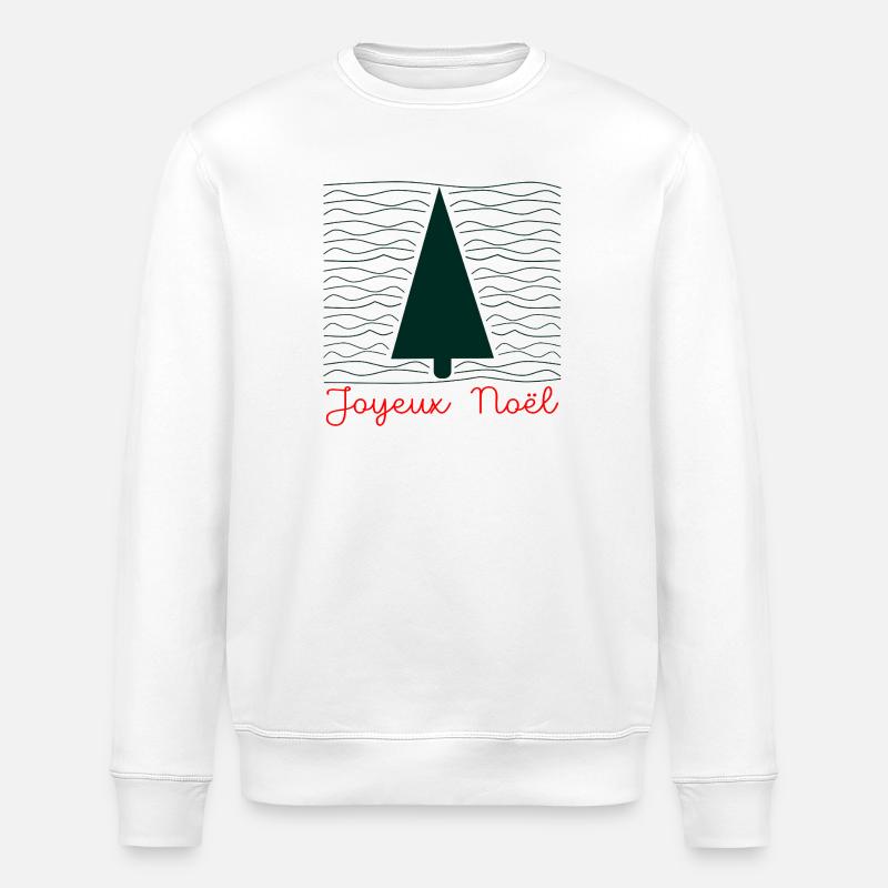 Weihnachtsbaum – Minimalistisch - Stanley/Stella Unisex Bio-Sweatshirt ROLLER - Weiß