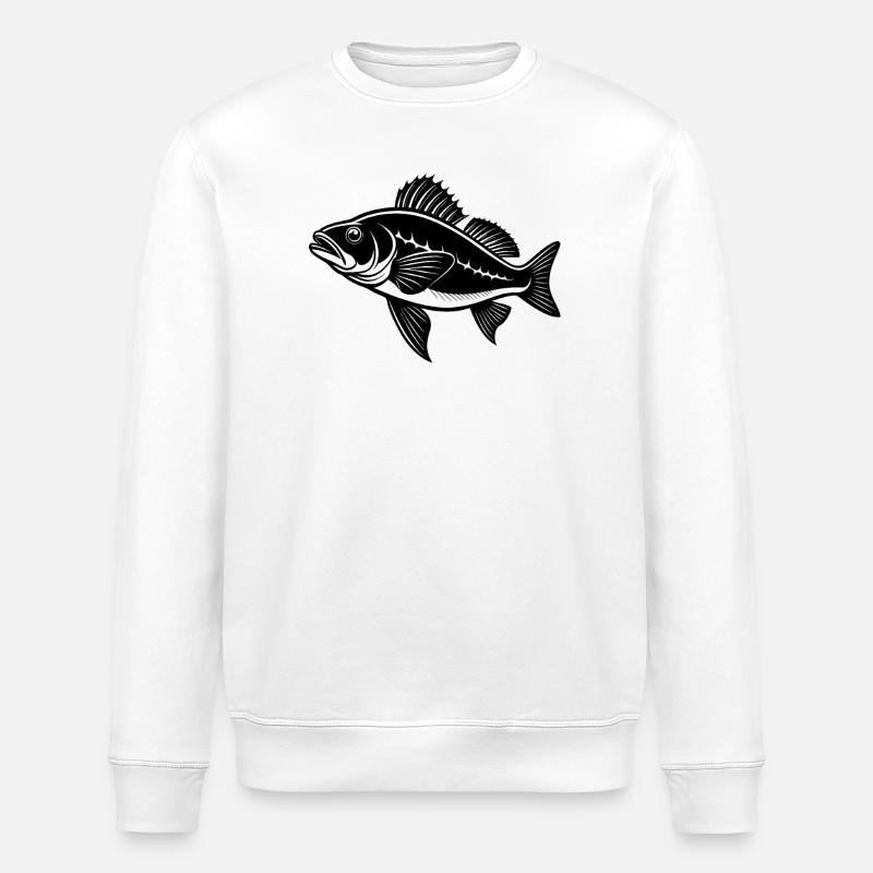 Poisson doré jaune - Sweat bio ROLLER Stanley/Stella Unisexe - blanc