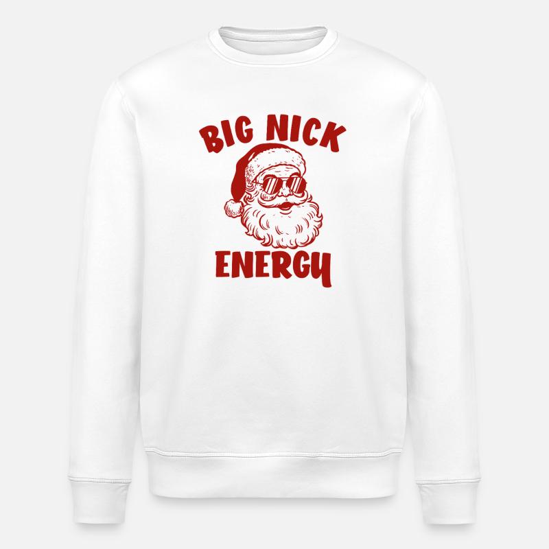 Père Noël, Joyeux Noël, Big Nick-E - Sweat bio ROLLER Stanley/Stella Unisexe - blanc