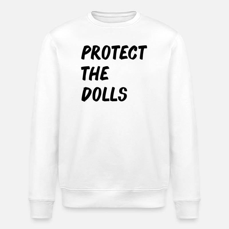 Protect_the_Dolls_-- - Stanley/Stella ROLLER Unisex Organic Sweatshirt - white
