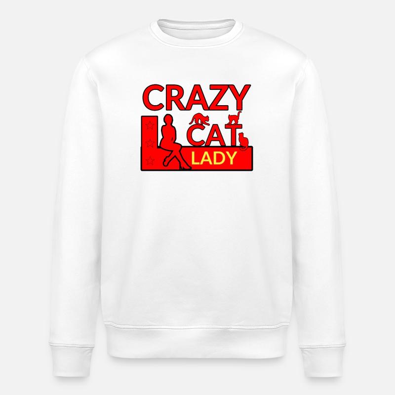 Katzen - Stanley/Stella Unisex Bio-Sweatshirt ROLLER - Weiß