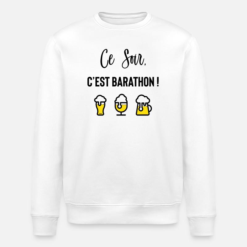 Heute Abend ist ein Barathon! - Stanley/Stella Unisex Bio-Sweatshirt ROLLER - Weiß