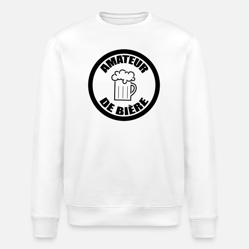 Amateur de bière | Alcool - Sweat bio ROLLER Stanley/Stella Unisexe - blanc