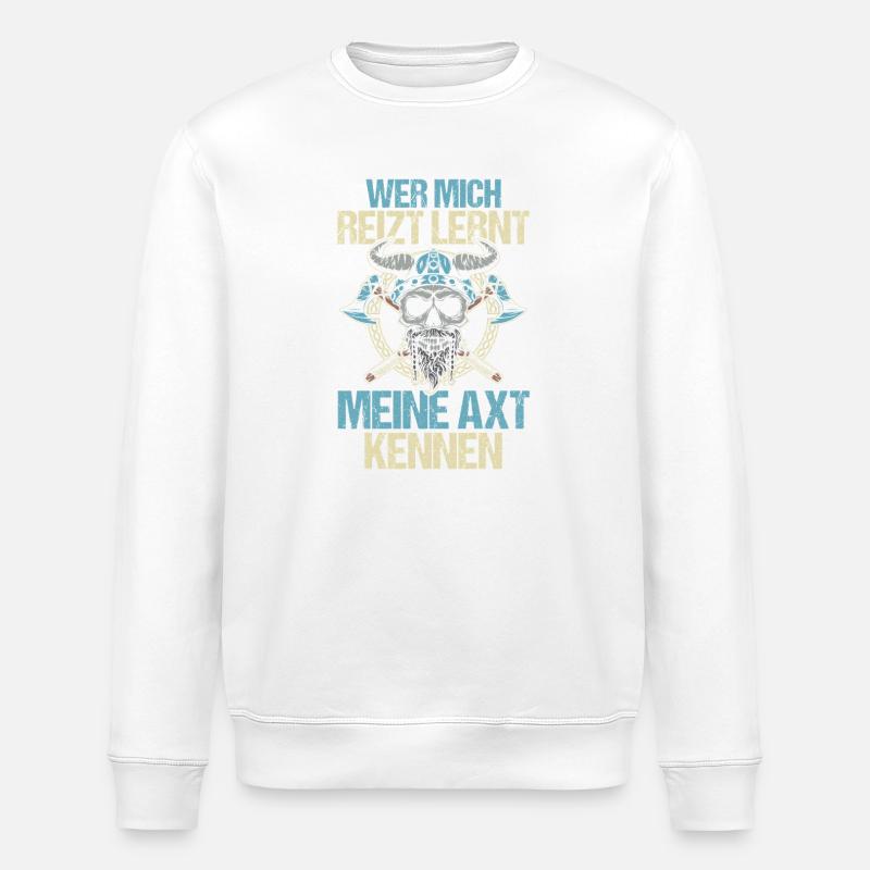 Mittelalter Schildwall Mittelaltermarkt Wikinger - Stanley/Stella Unisex Bio-Sweatshirt ROLLER - Weiß