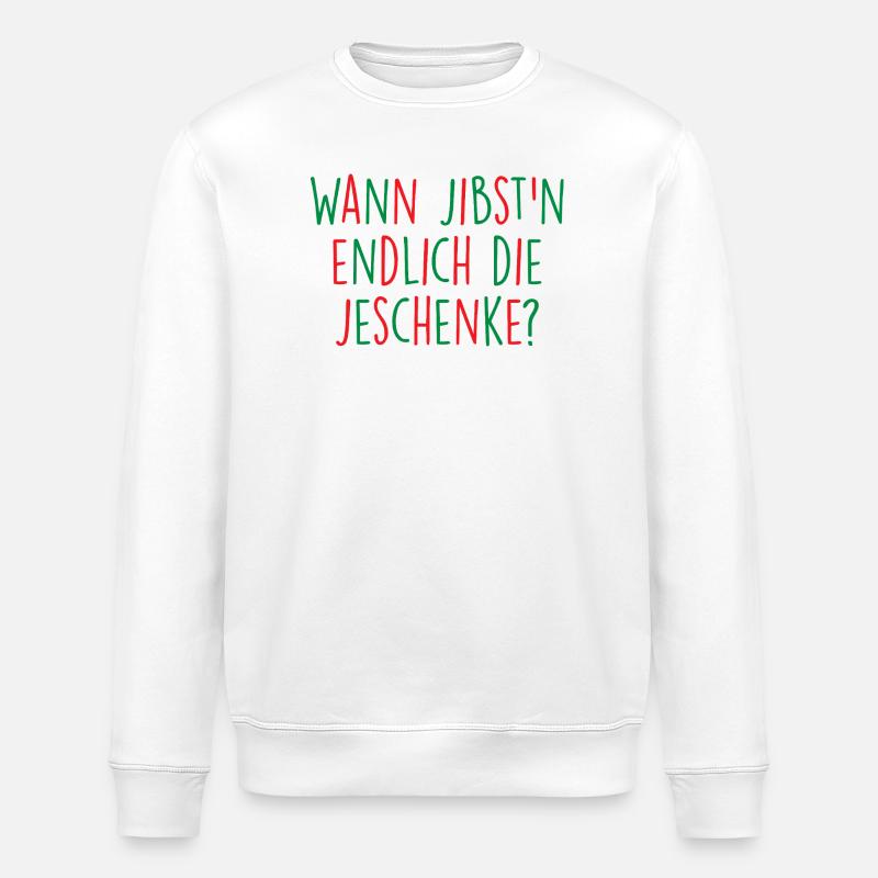 Cadeaux de Noël - Sweat bio ROLLER Stanley/Stella Unisexe - blanc