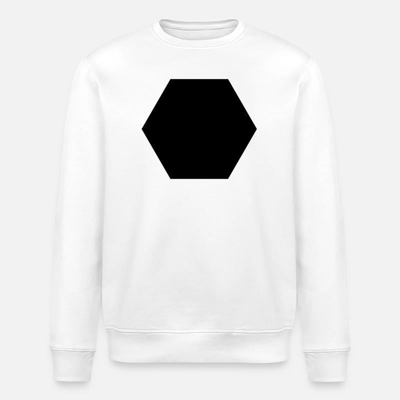 Hexagone Noir - Sweat bio ROLLER Stanley/Stella Unisexe - blanc