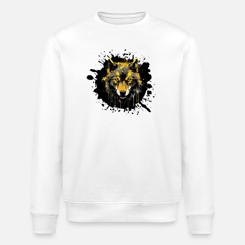 Faune de Wolf Klecks - Sweat bio ROLLER Stanley/Stella Unisexe - blanc