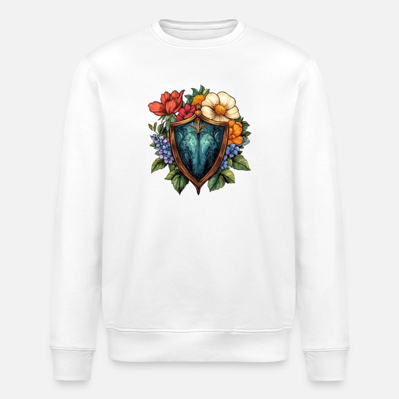 Blumenshield Heraldik - Stanley/Stella Unisex Bio-Sweatshirt ROLLER - Weiß