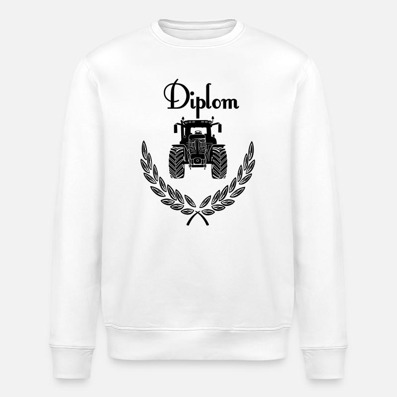 Diplom-Traktor - Stanley/Stella Unisex Bio-Sweatshirt ROLLER - Weiß