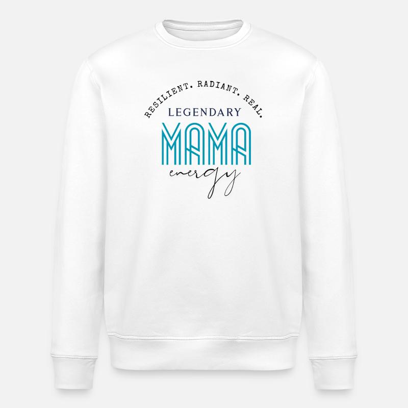 Legendäres Mama-Neon-Wortzeichen - Stanley/Stella Unisex Bio-Sweatshirt ROLLER - Weiß