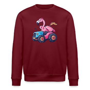 Flamingo Tractor Farmer - Sweat bio ROLLER Stanley/Stella Unisexe - blanc - Devant - Nik (191cm)