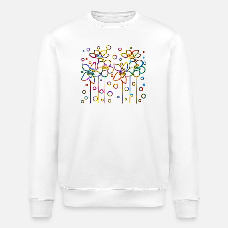 Blumen - Stanley/Stella Unisex Bio-Sweatshirt ROLLER - Weiß