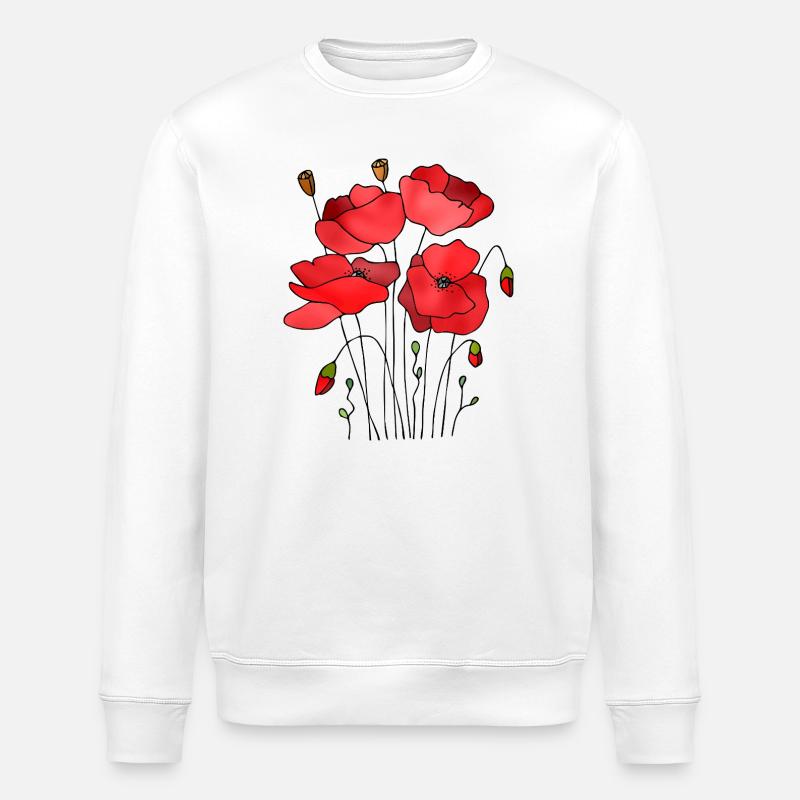 Blumen - Stanley/Stella Unisex Bio-Sweatshirt ROLLER - Weiß