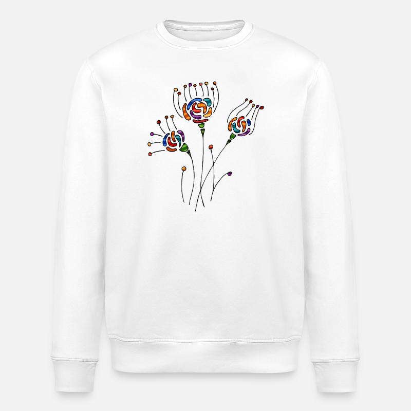 Fleur - Sweat bio ROLLER Stanley/Stella Unisexe - blanc