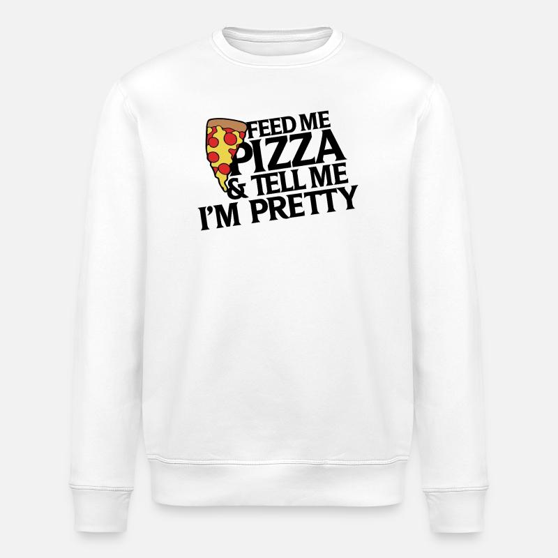 Pizza Slice Pop Art - Stanley/Stella ROLLER Unisex Organic Sweatshirt - white
