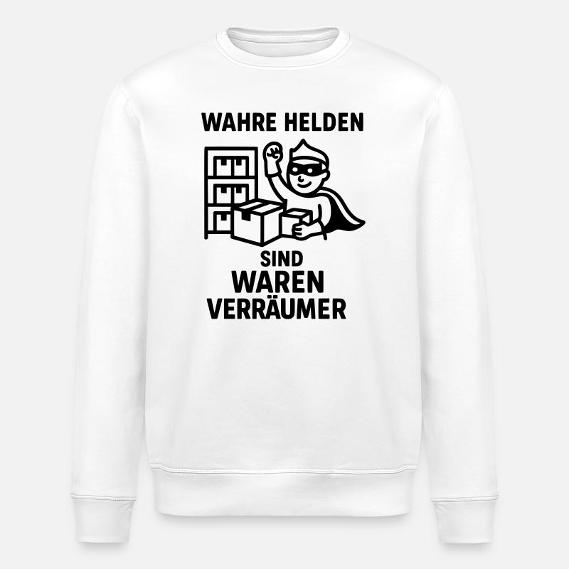 waren verräumer helden - Stanley/Stella Unisex Bio-Sweatshirt ROLLER - Weiß