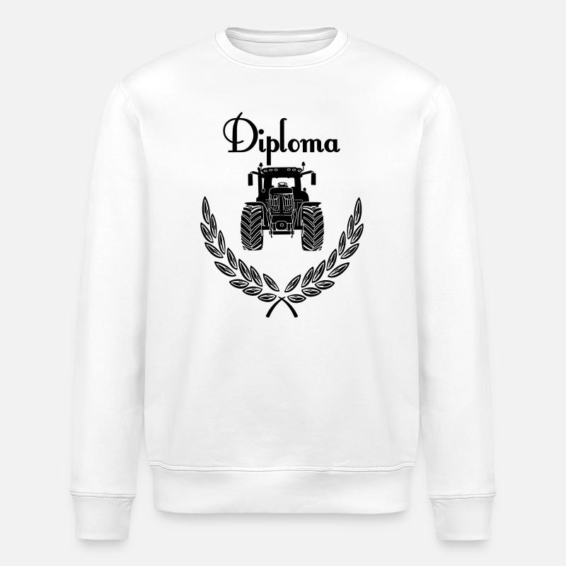 Tracteur Diploma - Sweat bio ROLLER Stanley/Stella Unisexe - blanc