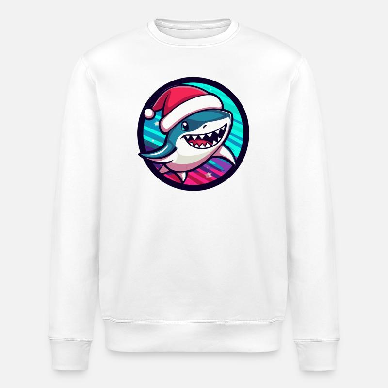 Ghost Noël Shark Santa Comic - Sweat bio ROLLER Stanley/Stella Unisexe - blanc