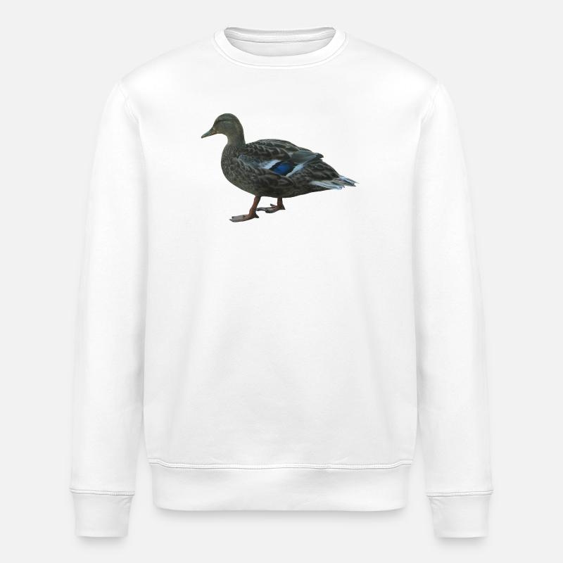 canard colvert - Sweat bio ROLLER Stanley/Stella Unisexe - blanc