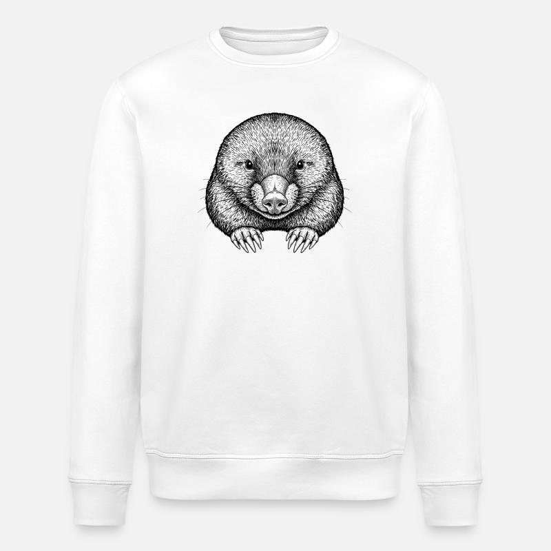 Mole - Stanley/Stella ROLLER Unisex Organic Sweatshirt - white