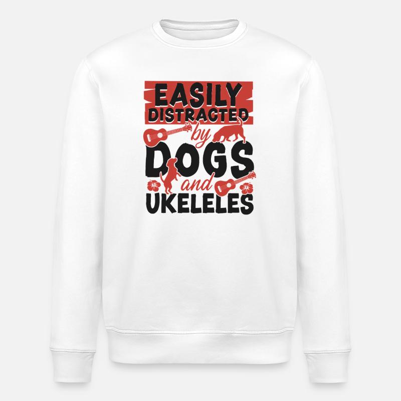 Ukulélé hawaïen Ukulélé Ukulélé Facilement - Sweat bio ROLLER Stanley/Stella Unisexe - blanc