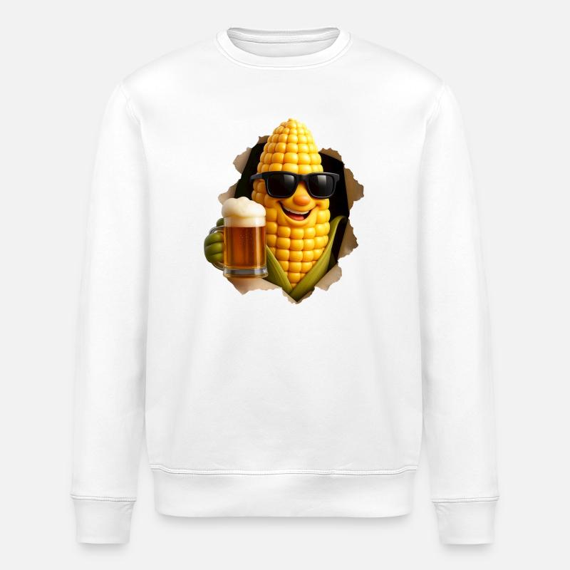 Mais Bier - Stanley/Stella Unisex Bio-Sweatshirt ROLLER - Weiß