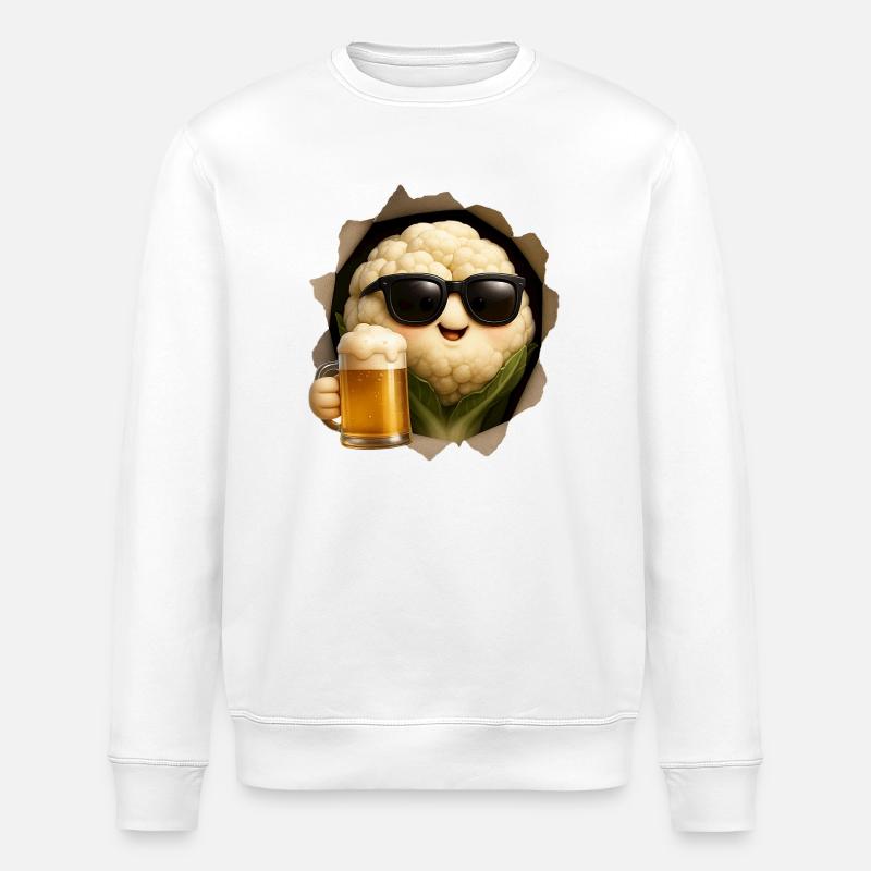 Blumenkohl Bier - Stanley/Stella Unisex Bio-Sweatshirt ROLLER - Weiß