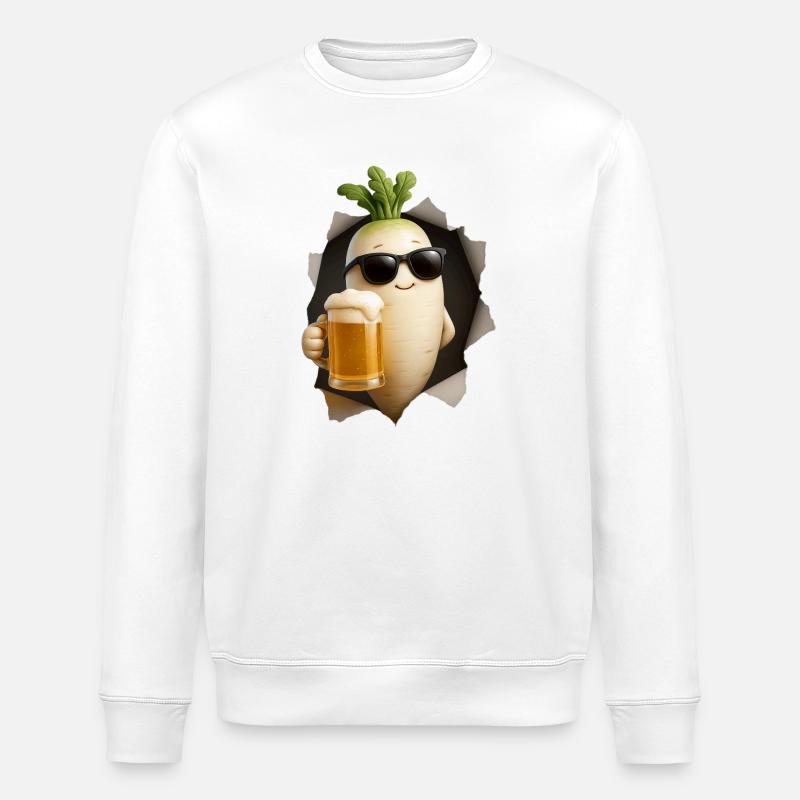 Radieschen Bier - Stanley/Stella Unisex Bio-Sweatshirt ROLLER - Weiß