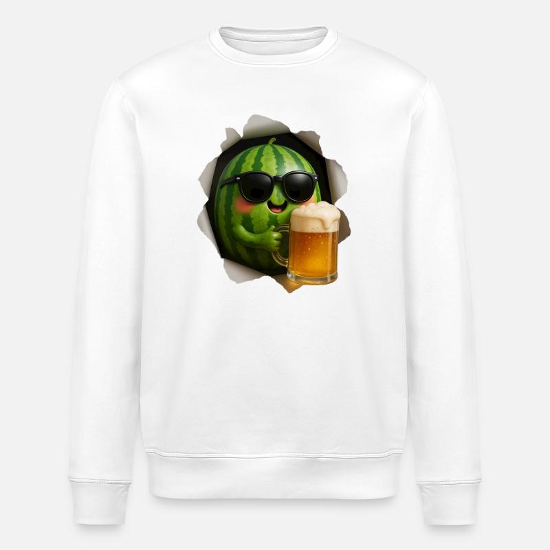 Wassermelone Bier - Stanley/Stella Unisex Bio-Sweatshirt ROLLER - Weiß