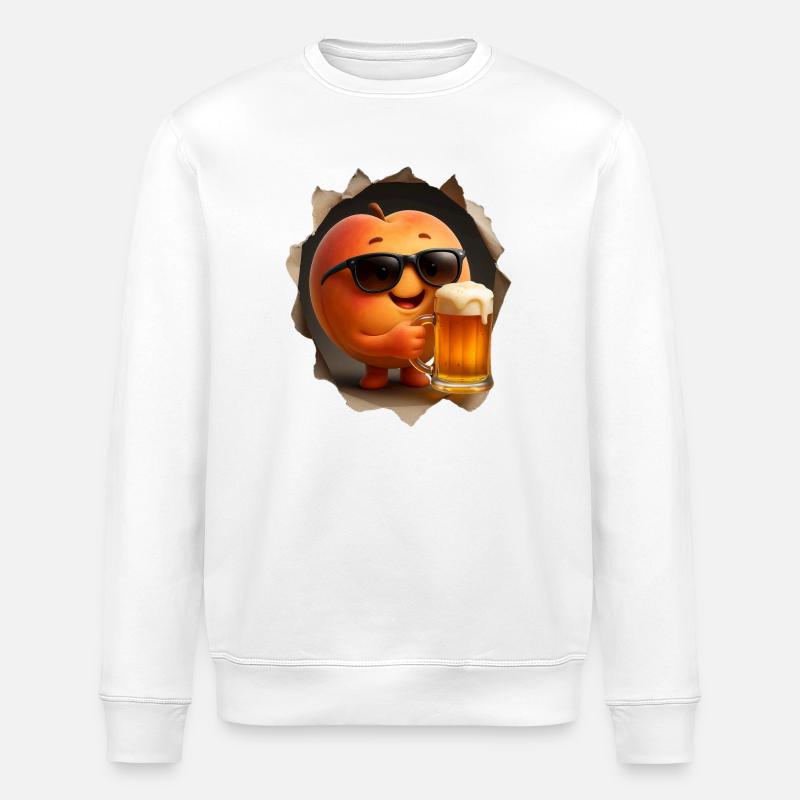 Pfirsich Bier - Stanley/Stella Unisex Bio-Sweatshirt ROLLER - Weiß