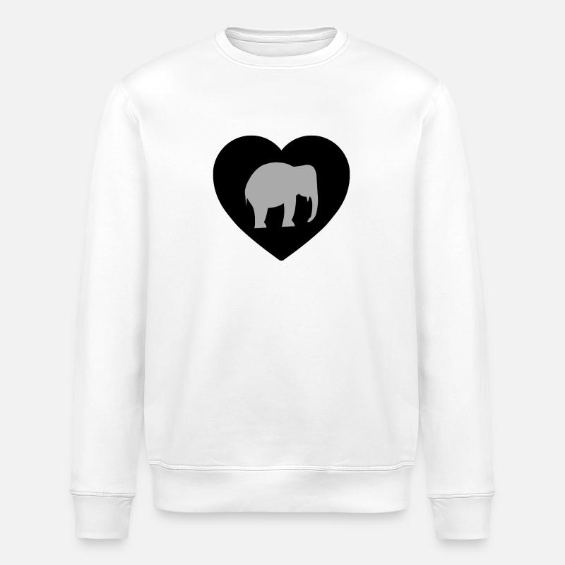 Elefant - Stanley/Stella Unisex Bio-Sweatshirt ROLLER - Weiß